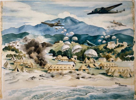 Peter McIntyre, General Hospital Crete, 20 May 1941
© Archives New Zealand