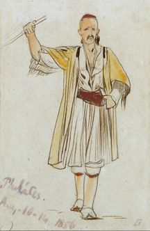 A Greek Man at Philates, 10-14 August 1856. Guy Peppiatt Fine Art.